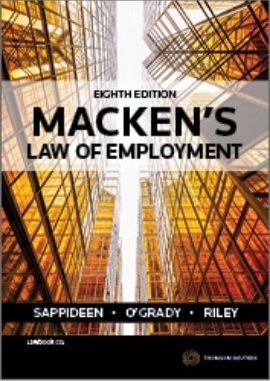 Macken's Law of Employment, 8th Edition