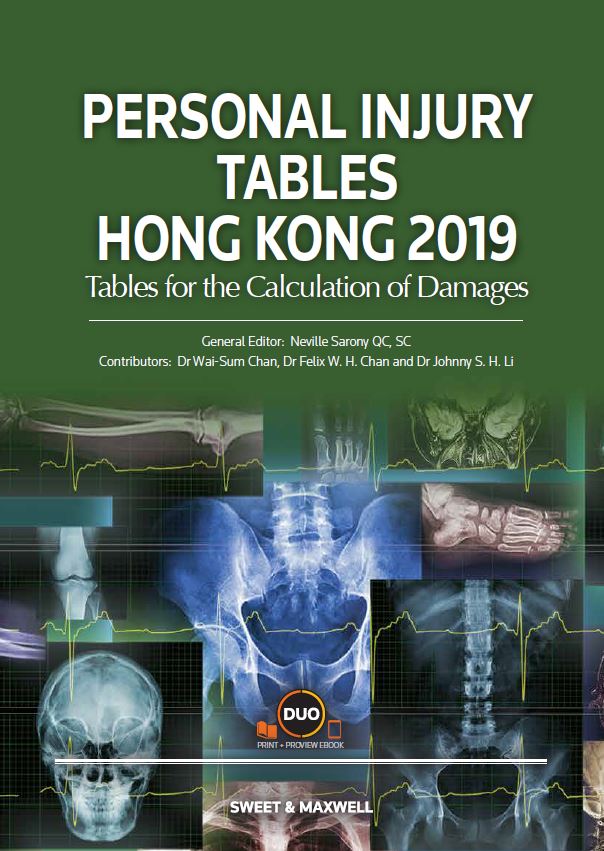 Personal Injury Tables Hong Kong 2019