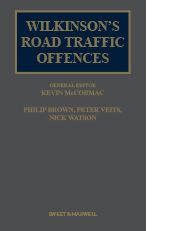 Wilkinson's Road Traffic Offences 30th Edition, Mainwork + Supplement