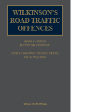 Wilkinson's Road Traffic Offences 30th Edition, Mainwork + Supplement