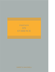 Phipson on Evidence 20th Edition Mainwork + Supplement