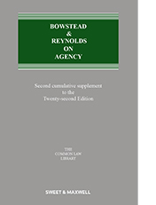 Bowstead and Reynolds on Agency 22nd Edition 2nd Supplement