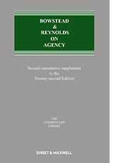 Bowstead and Reynolds on Agency 22nd Edition 2nd Supplement