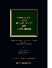 Copinger and Skone James on Copyright 18th Edition 2nd Supplement