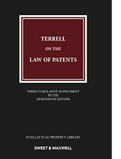 Terrell on the Law of Patents 19th Edition 3rd Supplement