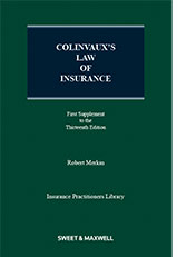 Colinvaux's Law of Insurance 13th Edition, 1st Supplement