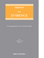 Phipson on Evidence 20th Edition, 1st Supplement