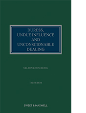 Duress, Undue Influence and Unconscionable Dealing 3rd Edition Mainwork and 1st Supplement